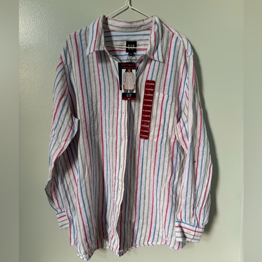 Gap women’s button down linen blouse